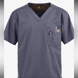 Carhartt Ripstop Men's 3-Pocket Utility Scrub Top L pewter grey gray